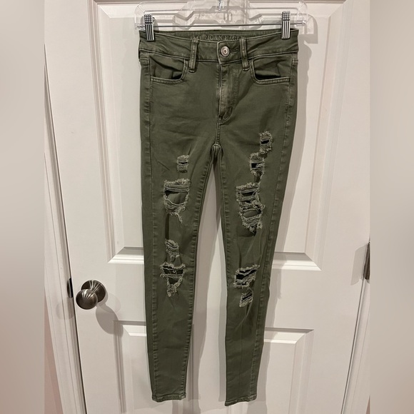 Size 0 American Eagle Super Stretch X Hi Rise Jegging - Picture 2 of 8